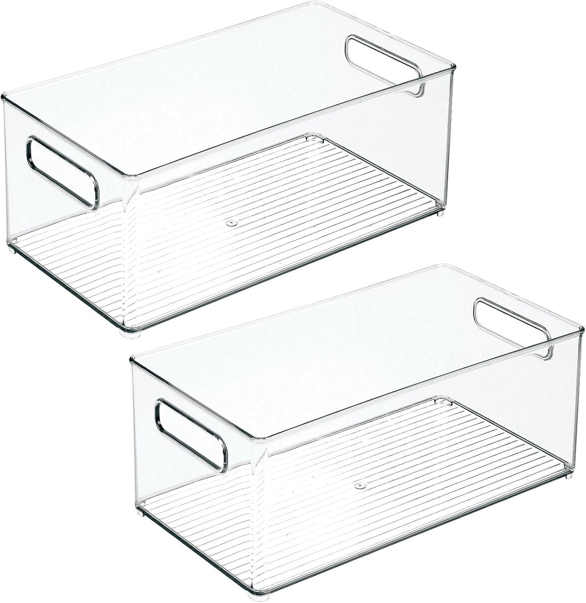 deep-plastic-storage-organizer-container-bin-bath-and-shower-organization-for-cabinet-cupboard-shelves-counter-or-closet-holds-shampoo-vitamins-ligne-collection-2-pack-clear