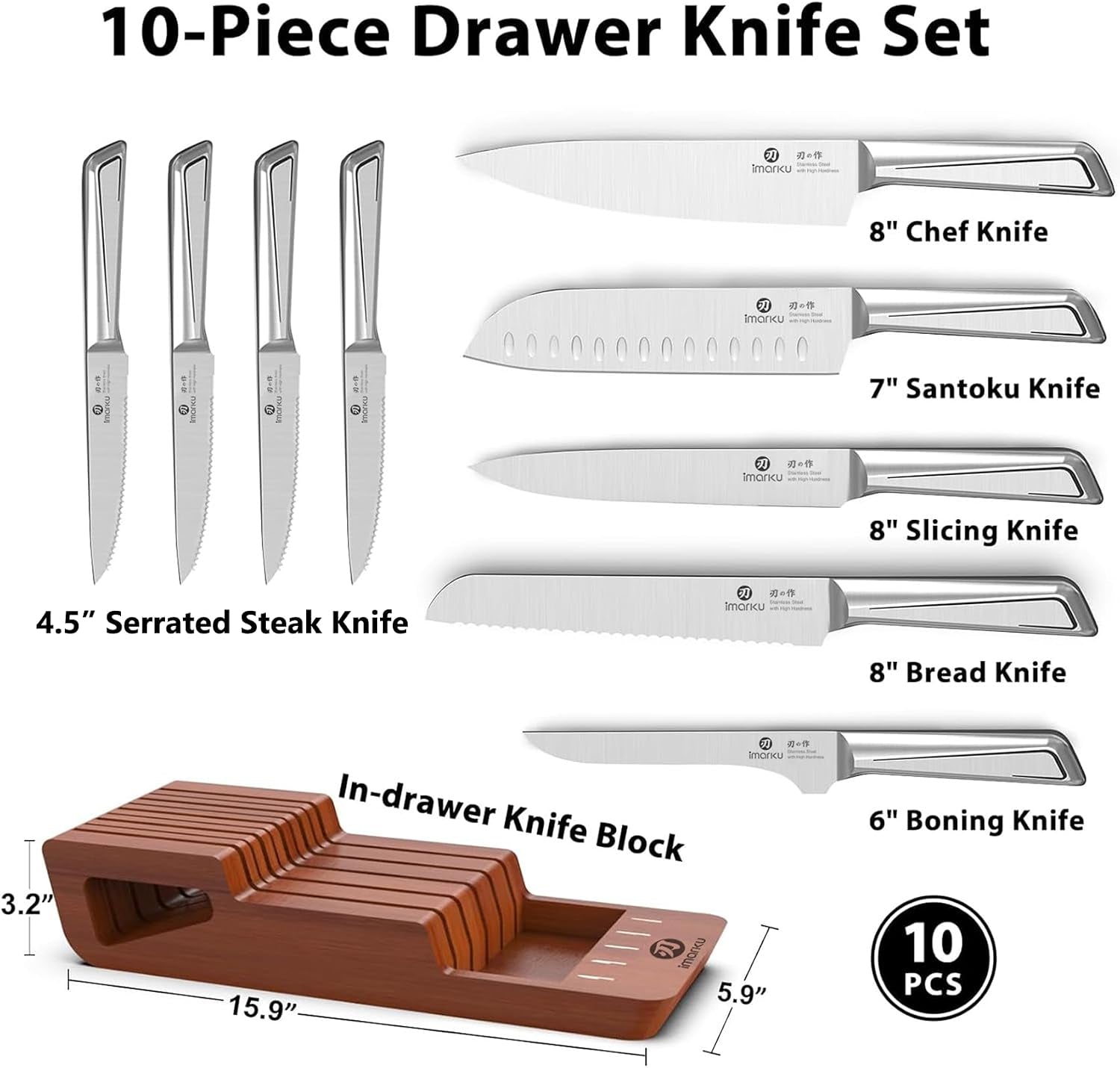 10-pcs-stainless-steel-drawer-knife-set-with-wooden-organizer-japanese-high-carbon-stainless-steel-blades-patented-non-slip-handle-space-saving-drawer-design-dishwasher-safe