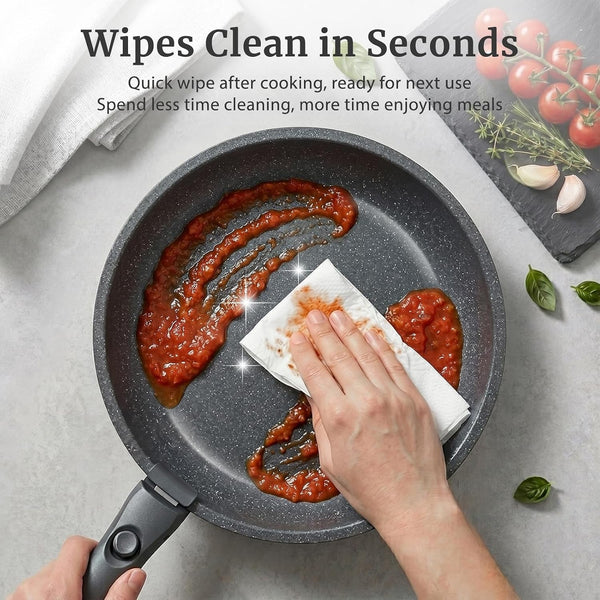 20Pcs Nonstick Cookware Set with Detachable Handles, Oven Safe | Induction Compatible Non-Toxic Pots and Pans Set for RV, Campervans, Pfoa/Pfos-Free, Stackable8