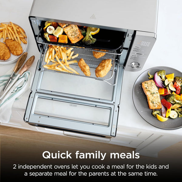Ninja Double Stack XL Countertop Oven, 12-In-1, Stainless Steel, DCT601 | Dualzone, Smart Finish, Flavorseal, Fits 4.5 Lb Chicken & 6 Lbs Wings, Air Fry, Bake, Broil6
