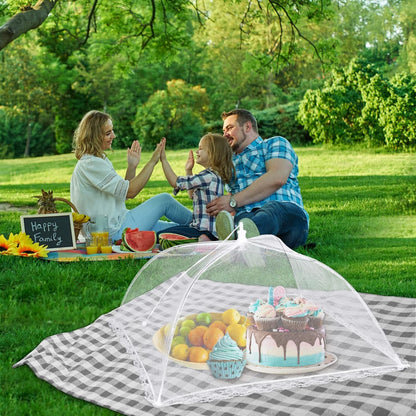 10 PACK Mesh Food Covers for outside for Picnic, Camping Supplies | Picnic Table Food Bowl Covers Outdoors Pop-Up Food Tents 2 Extra Large(40"X24") & 8 Large(17"X17") Bbqs Glamping Essentials7