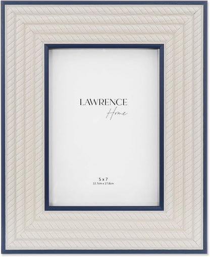 5X7 Breem Frame -Navy with White Rope1