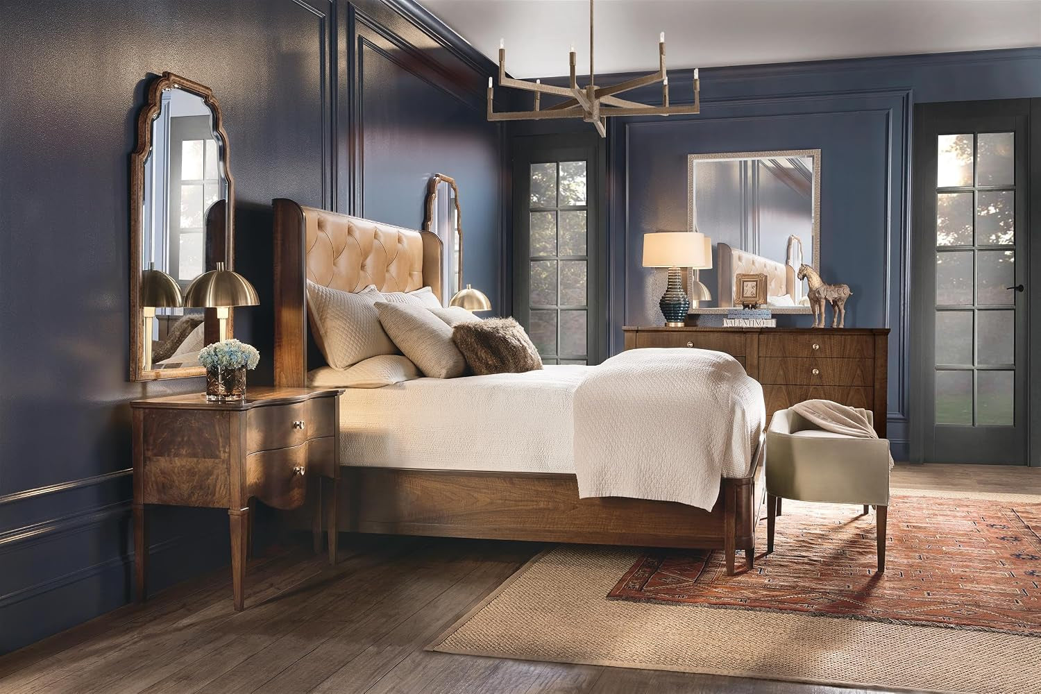 hooker-archives-king-leather-bed-with-a-light-brown-leather-headboard