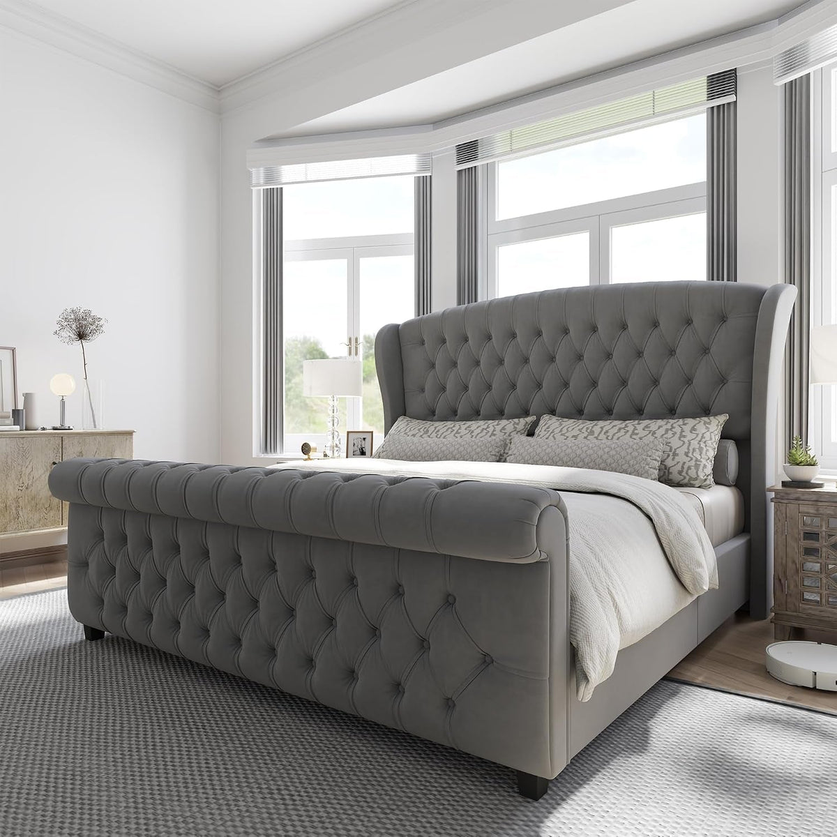 king-size-upholstered-sleigh-platform-bed-frame-with-headboard