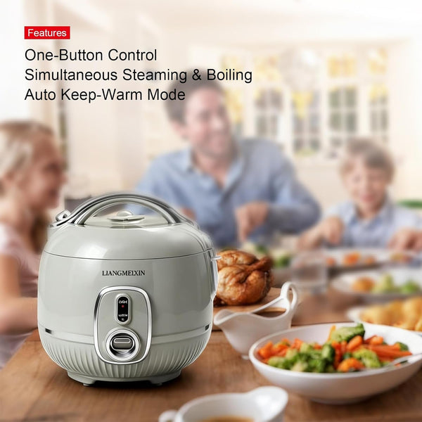 Durable Rice Cooker Small 3-Cup (Uncooked)/6-Cup (Cooked) for 1-3 People, Non-Stick Mini Rice Cooker, Perfect for White/Brown Rice, Porridge, Soup, and Hot Pot, Auto Keep Warm 12 Hours(Sage Green)6