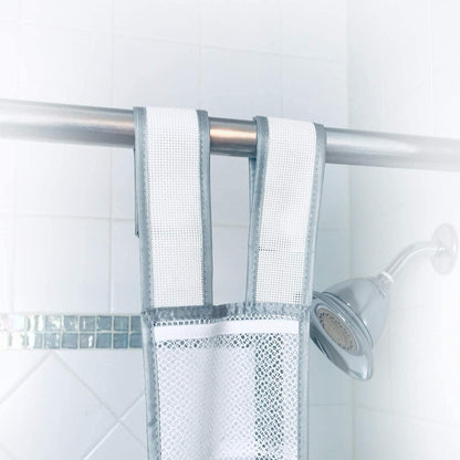 Hanging Mesh Shower Caddy, 7 Pockets, Quick Dry, 60 X 6 in - White7