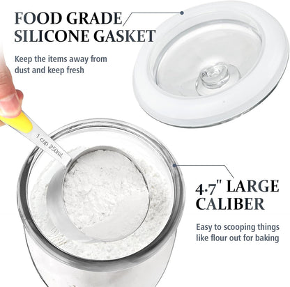 Wide Mouth Glass Jar with Airtight Lid, 1/2 Gal Clear Container4