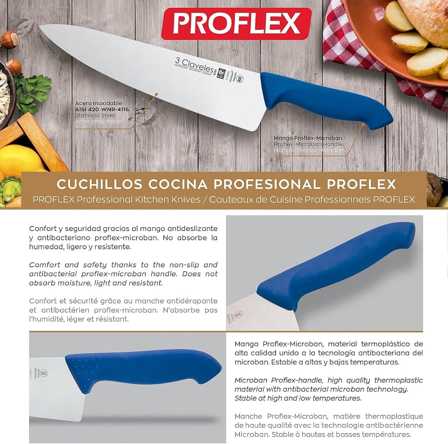 cuchillo-carnicero-polipropileno-amarillo-20-cm-8-inches-fh-3c