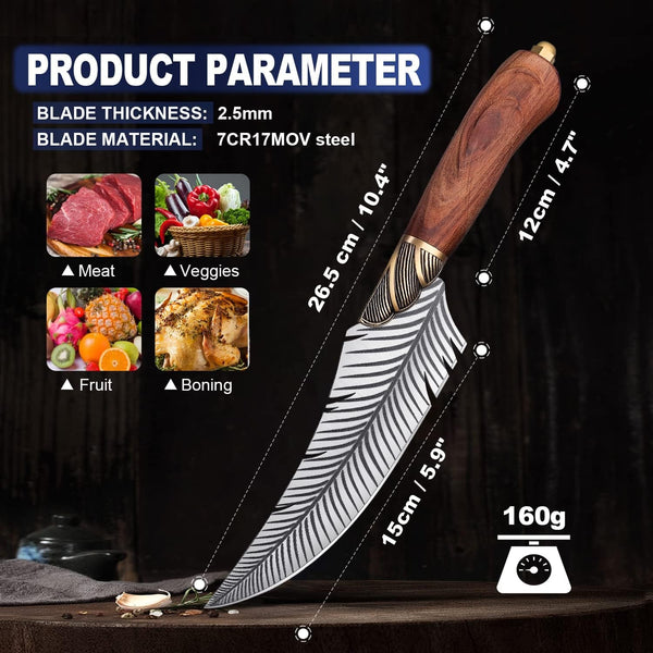Feather Viking Knife Gift - Japanese Boning Knife6