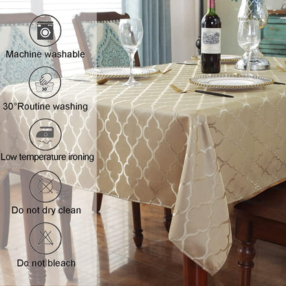 Jacquard Tablecloth, Rectangle, Gold, 60" X 84"4