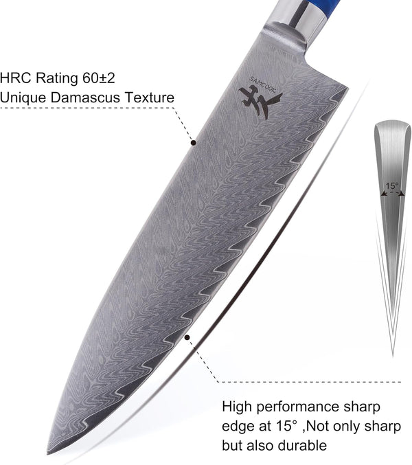 Damascus Chef Knife,8 Inch Japanese Gyuto Knife3