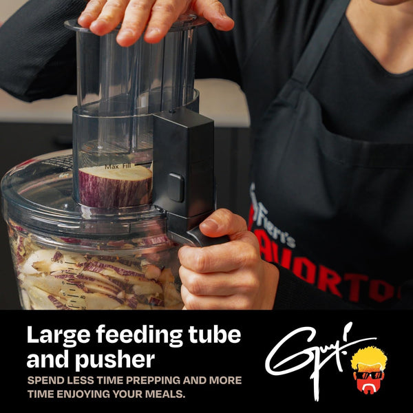 Food Processor 4-Speed Control with Easyfeed Chute, 750W Motor, 8-Cup Bowl, Vegetable Chopper, Mixer, Smoothie Maker, Dough Kneader, Baby Food & Meal Prep, Black | Easyfeed Chute with Chopping, Slicing, Shredding and Dough Mixing for Fast Meal Prep and Homemade Recipes6