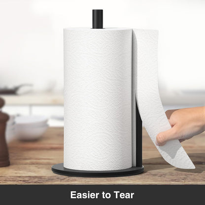 Paper Towel Holder Black Stainless Steel Kitchen Countertop Roll Organizer2