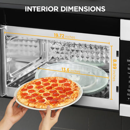 BLACK+DECKER Over-The-Range Microwave Oven with Air Fryer, 1.5 Cu.Ft, 900W | 6-In-1 Cooking Modes, Convection & Bake, Sensor Reheat, 300 CFM Vent, Air Fryer Combo, Stainless Steel5