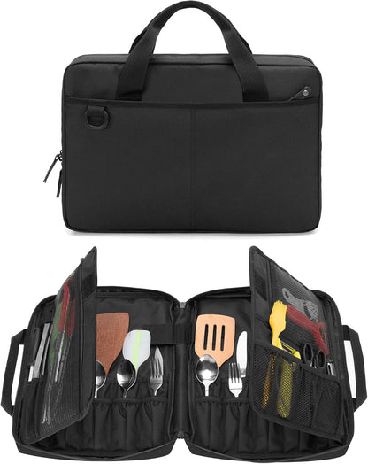 Knife Storage Bag with Lockhole & 20+ Slots, up to 17.5 In, Bag Only1