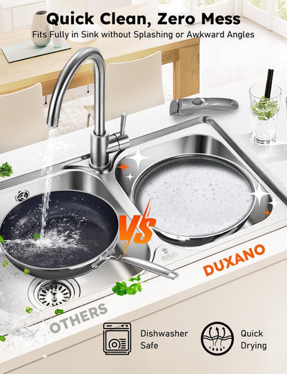 Pro  Ceramic Pots and Pans Set & 2026 Upgraded Hybrid 3-Ply Stainless Steel Frypan, 2X Non Stick, High Heat Sear, PFAS PTFE PFOA Free Non Toxic Induction Cookware,Removable Handle,Oven Safe,12Pc11