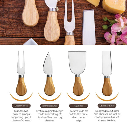Charcuterie Boards Gift Set, Bamboo Cheese Board with Serving Accessories | House Warming Gifts New Home, Birthday Gifts for Women, Gifts for Men and Mom, Wedding, Bridal Shower, Anniversary Present10