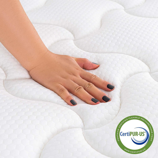 Queen Mattress, 12 Inch Pillow Top Hybrid Mattress in a Box Medium Firm Fiberglass-Free, Soft Breathable Pressure Relief Memory Foam Pocket Innerspring Bed, Certipur-Us Certified3