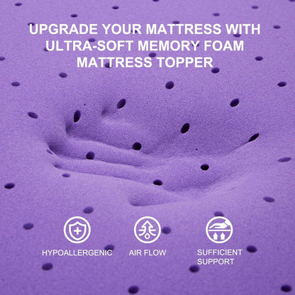 2 Inch Gel Memory Foam Mattress Topper Ventilated Soft Pressure Relieve Mattress Pad, Breathable Bed Topper, Certipur-Us Certified, Twin Size | Ventilated Soft Pressure Relieve Mattress Pad, Breathable Bed Topper, Certipur-Us Certified3