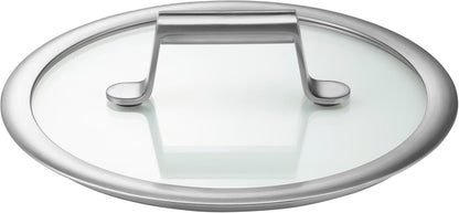 732146040 Comfort Line Topfset Induktion 4-Teilig Cromargan Matte Stainless Steel Pots Set with Glass Lid, Scale, Stackable, Uncoated, 18/106