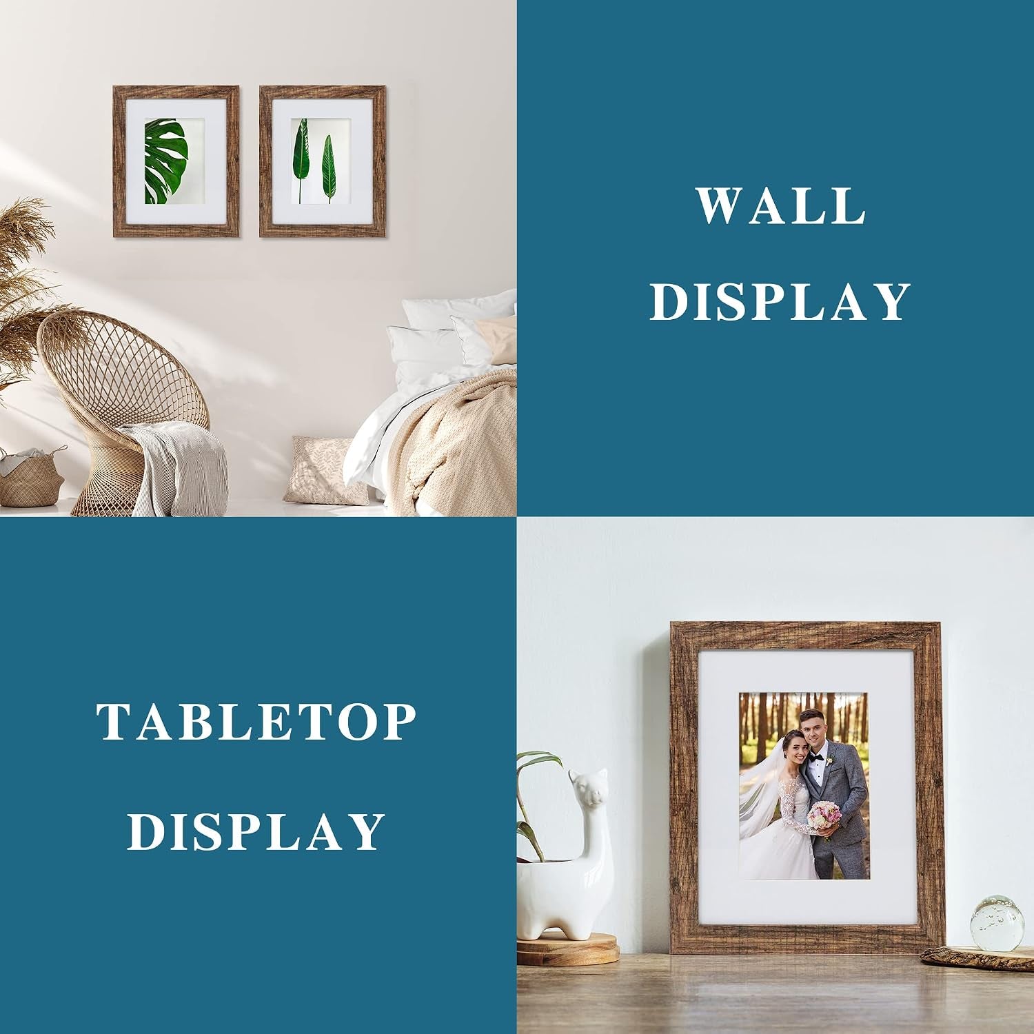8x10-picture-frame-set-of-4-made-of-real-glass-and-rustic-brown-wooden-frame-8-by-10-photo-for-wall-or-tabletop-display-picture-5x7-with-mat-or-8x10-without-mat