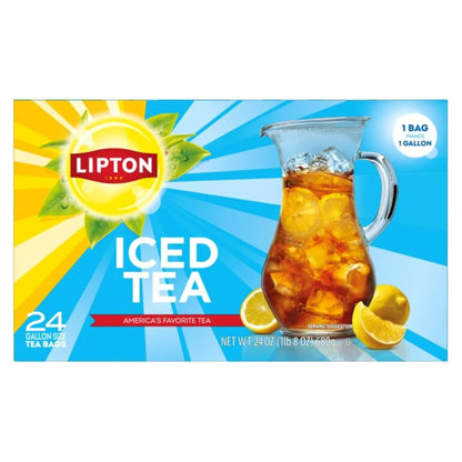 Lipton Unsweetened Iced Tea Bags, Gallon-Sized Zero Calories, 24 Total Tea Bags1