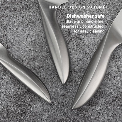 3 PCS Damascus Chef Knife Set, Ultra-Smooth Cutting Experience and Professional Grade Sharp, Kitchen Knife Set,Handle Ergonomic Design,9Cr18Mov High Carbon Stainless Steel,Dishwasher Safe7