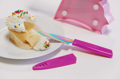 Colori® Paring Knife – 4 Inch Japanese Stainless Steel, Nonstick Blade, Ergonomic Handle & Sheath, Rainbow4