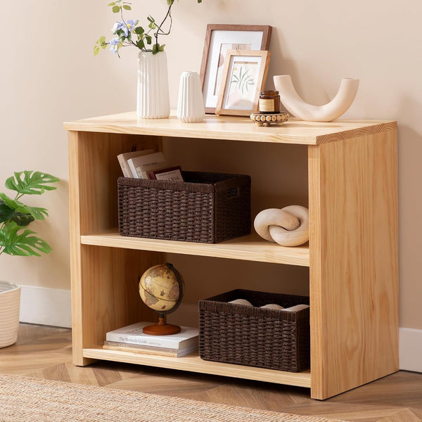 Dark Brown Wicker Baskets for Shelves, Hand-Woven Storage Baskets6