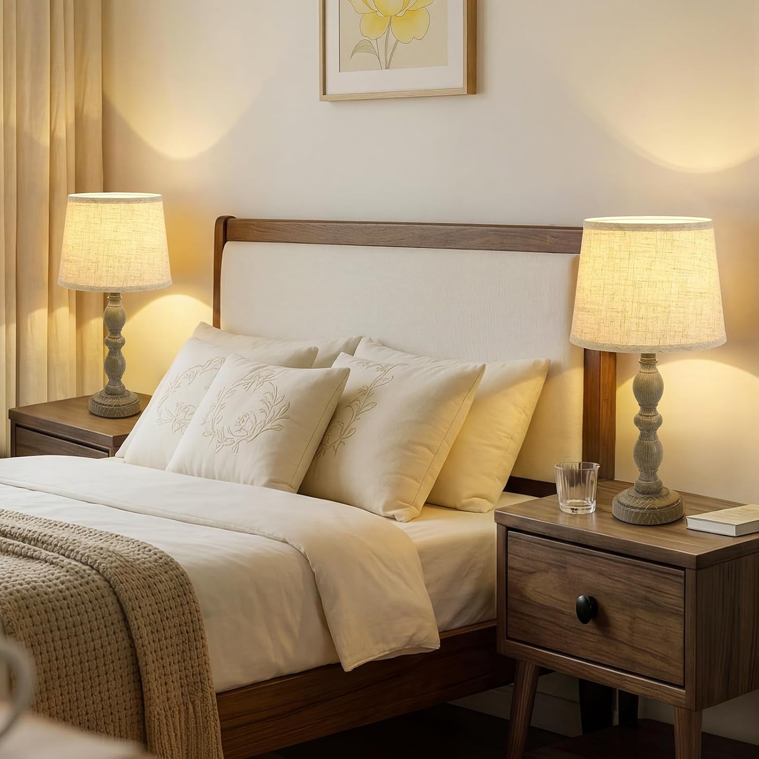 table-lamps-set-of-2-20-5-rustic-farmhouse-bedside-lamps-with-linen-shade