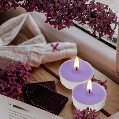 Purple Lavender Scented Tealight Candles - Giant 100 Pack Candles -Smokeless, 4 Hour Burn - Gift Set for Valentine'S Day, Christmas, Weddings Centerpiece & Home Decor5