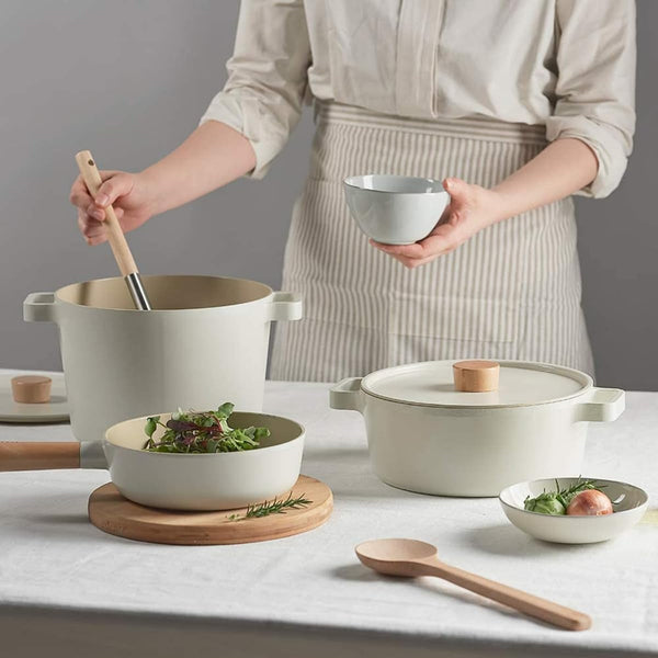FIKA 8-Piece Home Kitchen Essential Cookware Pot and Pan Set with Lid, Nonstick Ceramic Coating, Induction, Made in Korea(5 SET)6