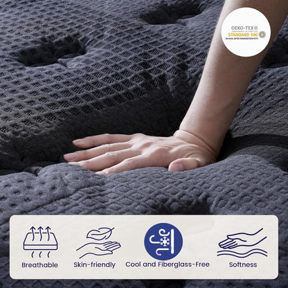 Luxury 12 Inch King Size Hybrid Mattress in a Box (High-End Upgraded)7