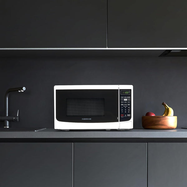 0.7 Cu. Ft. Countertop Microwave Oven – 700 Watts Power, Auto Cook Settings, Defrost, Easy Clean and Child Safety Lock - White7
