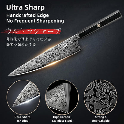 Chef Knife Sets with Roll Bag, Ultra Sharp Japanese Kitchen Knife Set3