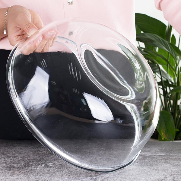 11.6In Wide 6.3Qt Extra Large Glass Bowl, Glass Salad Bowl Mixing Bowl for Sourdough Bread Dough Making Marinating Meat Glass Mixing Bowl for Kitchen Serving Baking Cooking6