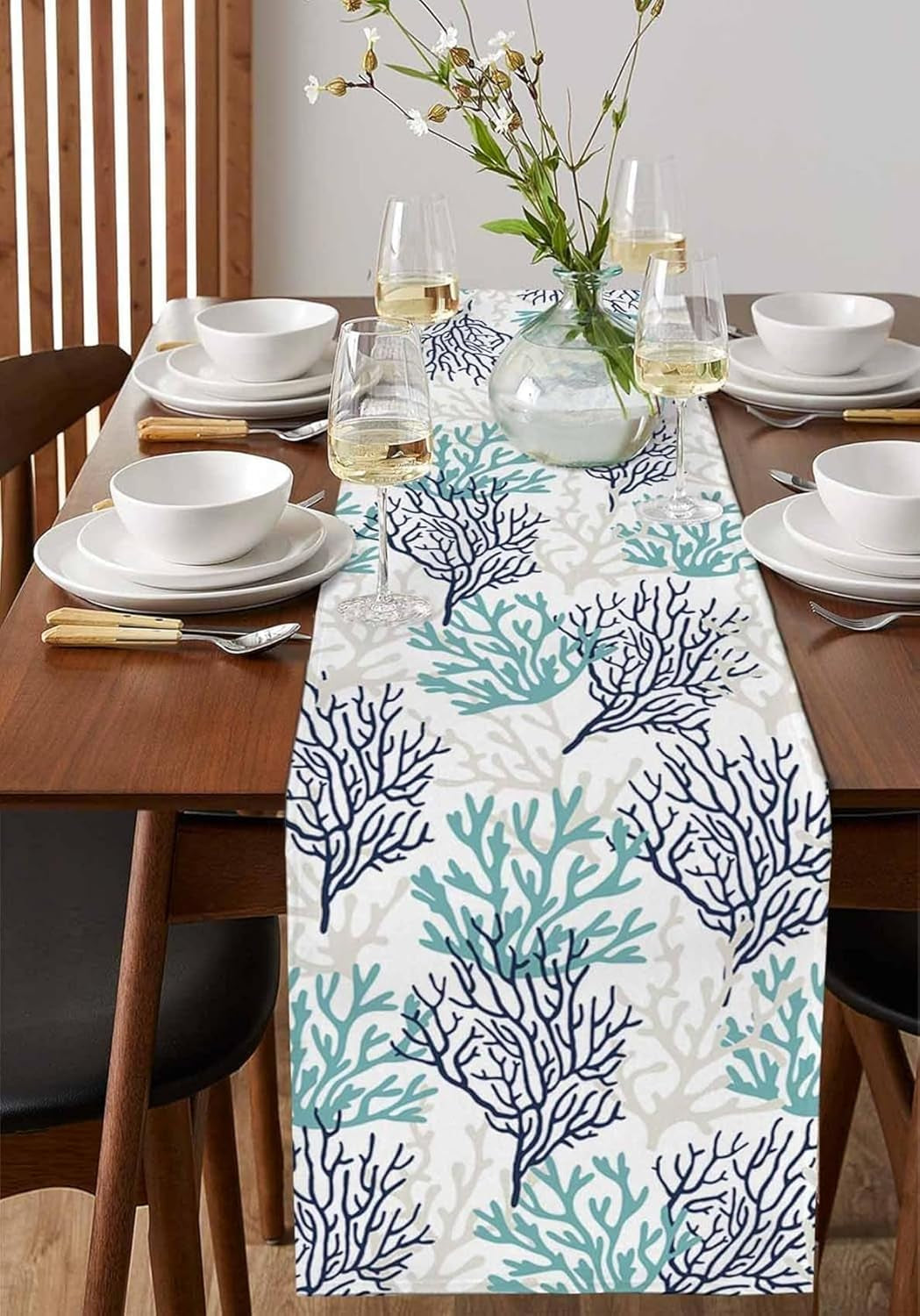 tropical-coral-cotton-linen-rectangle-table-runners-summer-coastal-kitchen-table-cloth-scarves-beach-seaside-nautical-luxury-coffee-table-runner-teal-blue-grey-coral-13x120-inch