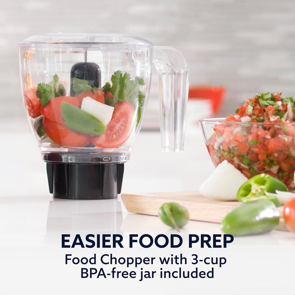 Oster Classic Series 16-Speed Blender with Food Chopper & 6-Cup Glass Jar, Countertop Kitchen Blender, Brushed Nickel7