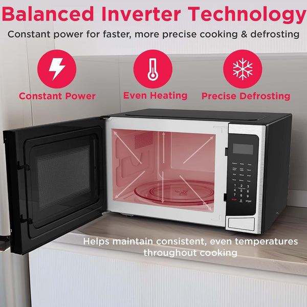 FRIGIDAIRE Microwave Oven, Inverter Technology, Multi Function, Programmable, 1.1 Cu Ft 1000-Watt2