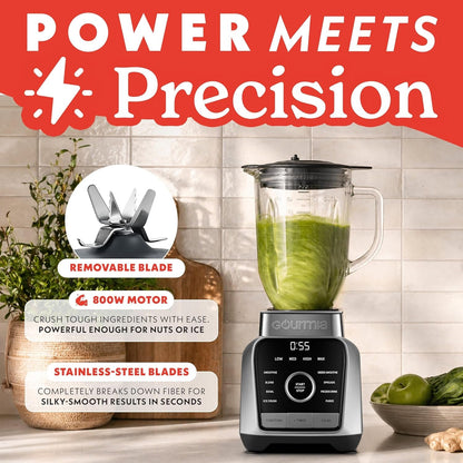 Countertop Blender – 8 Blend Programs, 4 Speeds, Pulse and Manual Mode, 56Oz Pitcher, Digital Display with Integrated Timer, Round-Plated Tamper, Dishwasher-Safe Parts4