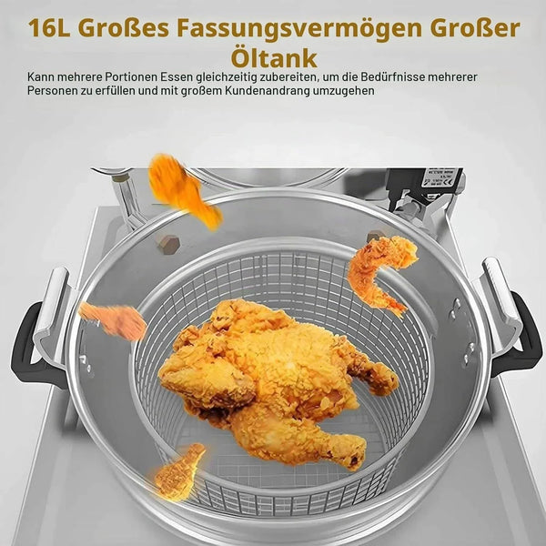 Digital Control Pressure Frying Machine 16L Large Oil Tank | Even Heat Distribution,Durable Stainless Steel Build,Multifunctional for Chicken Fish Chips4