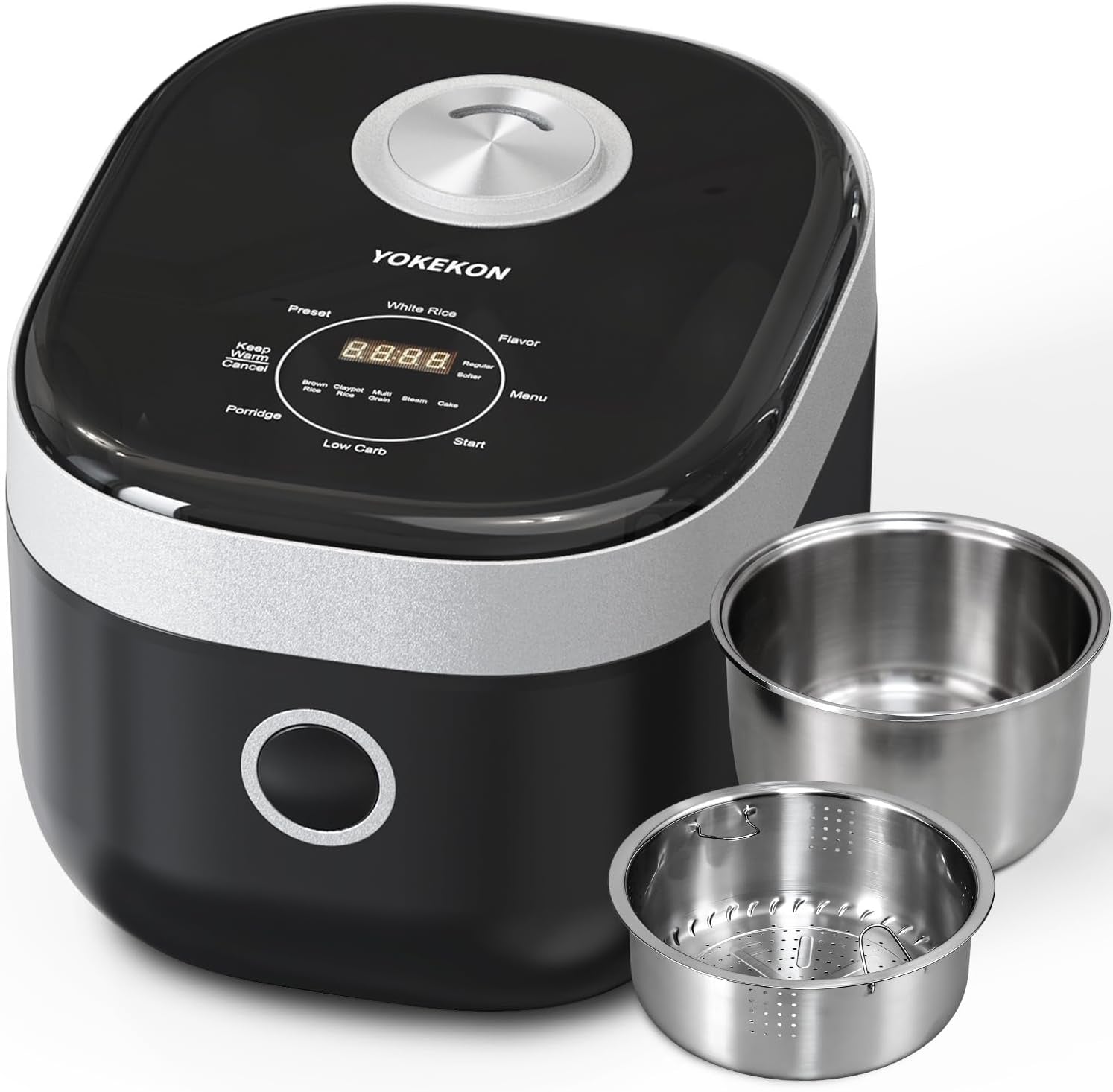 low-carb-low-sugar-rice-cooker-stainless-steel-inner-pot-black-8-cup-uncooked-pfas-free-dishwasher-safe-8-cooking-functions-digital-steamer-24h-timer-auto-keep-warm