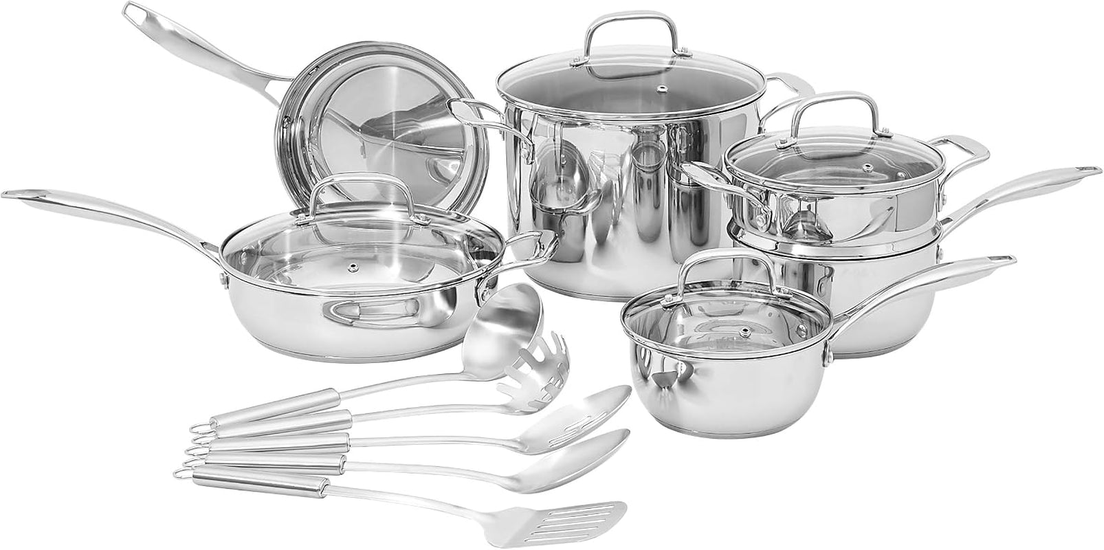 stainless-steel-cookware-15-piece-set-oven-safe-induction-ready-even-heating-easy-to-clean-stay-cool-handles-pots-and-pans-silver