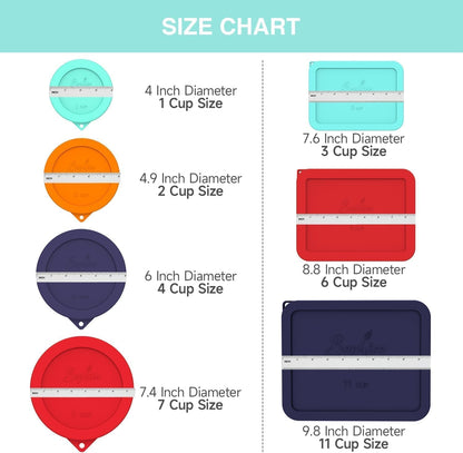 4 Cup Silicone Lids Replacement for Pyrex & Anchor Hocking 7201-PC | Food Grade Silicone, Leakproof、Airtight Lids, Dishwasher Microwave Safe(2 Pack)7