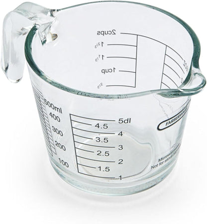 2-Cup Borosilicate Glass Wet and Dry Measuring Cup with Oversized Measurements, Clear4