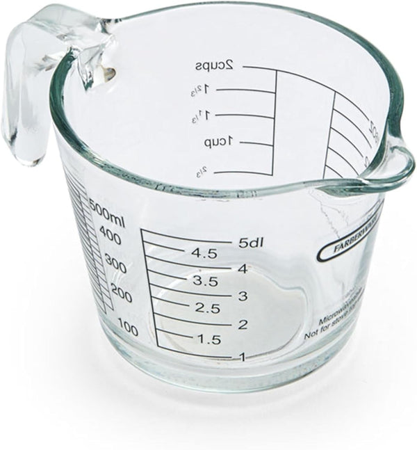 2-Cup Borosilicate Glass Wet and Dry Measuring Cup with Oversized Measurements, Clear4