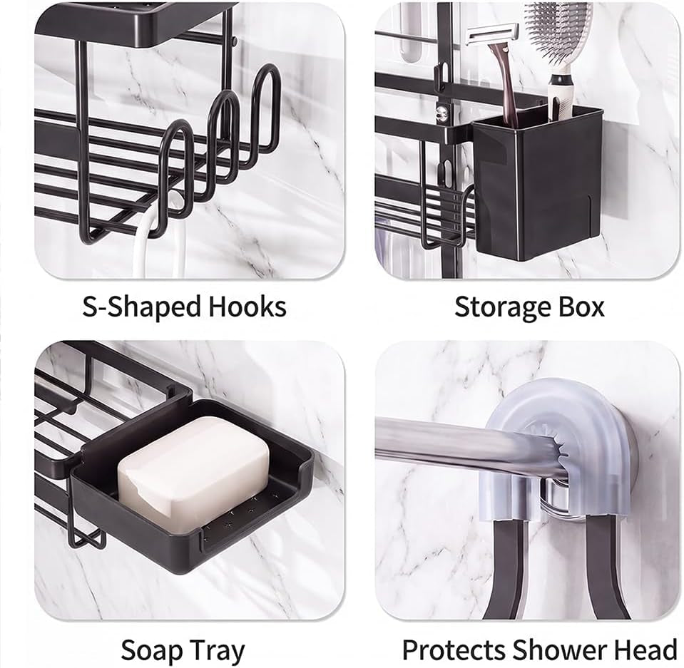 shower-caddy-hanging-overhead-adjustable-organizer-black