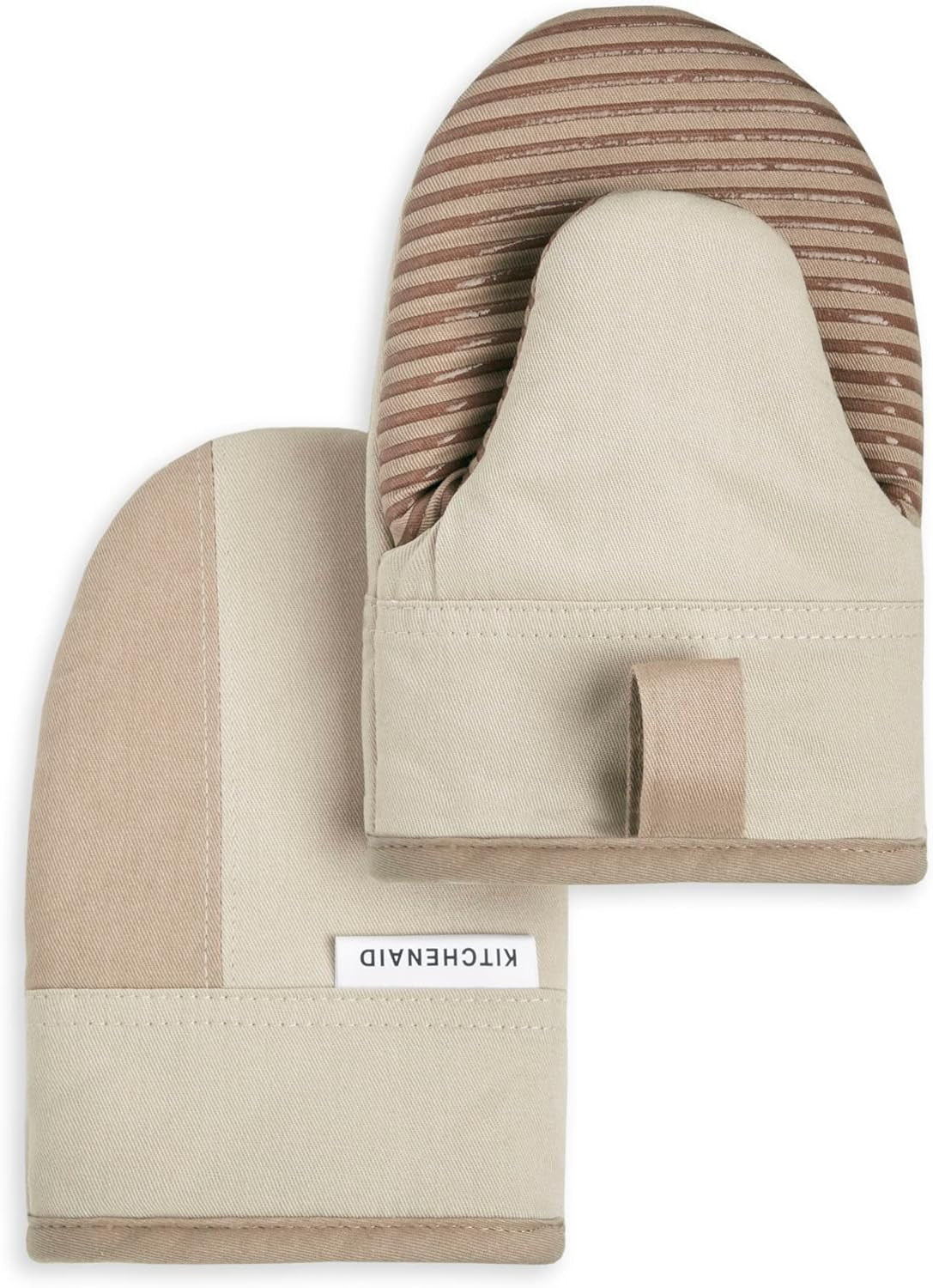 kitchenaid-beacon-two-tone-non-slip-mini-oven-mitt-set-milkshake-tan-beige-5-5x8-2-piece