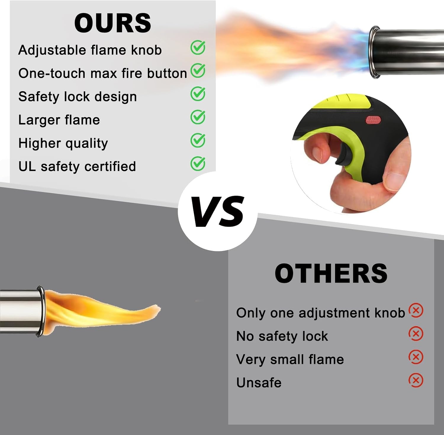 powerful-propane-torch-gun-kitchen-cooking-torch-with-one-touch-max-fire-charcoal-lighter-with-a-safety-lock-adjustable-blow-torch-for-sous-vide-bbq-campfire-fireplacetank-not-included
