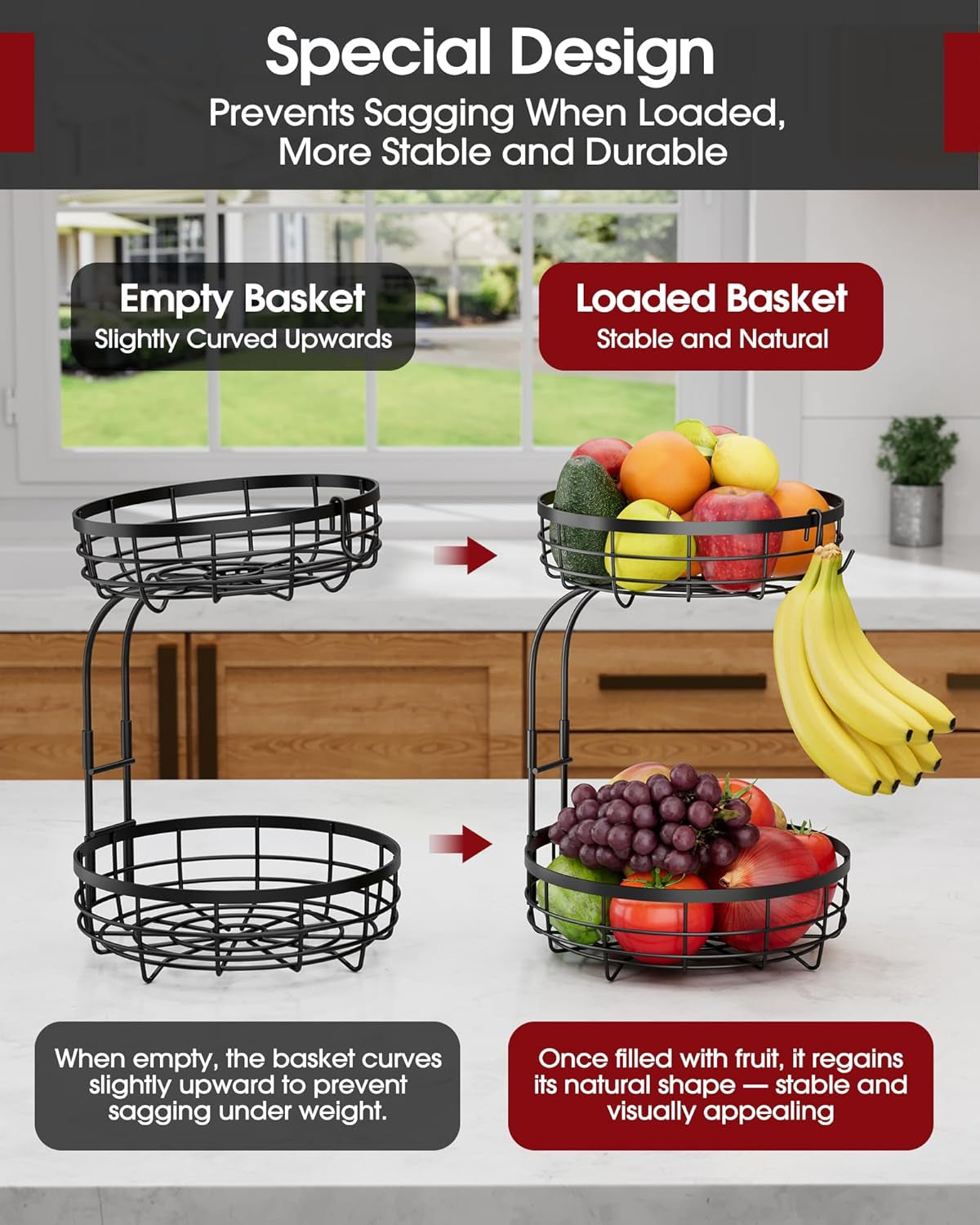 fruit-basket-for-kitchen-counter-2-tier-large-capacity-fruit-bowl-with-detachable-banana-hanger-rust-proof-metal-fruit-holder-for-vegetables-bread-toiletry-10-d-x-10-w-x-14-h-black